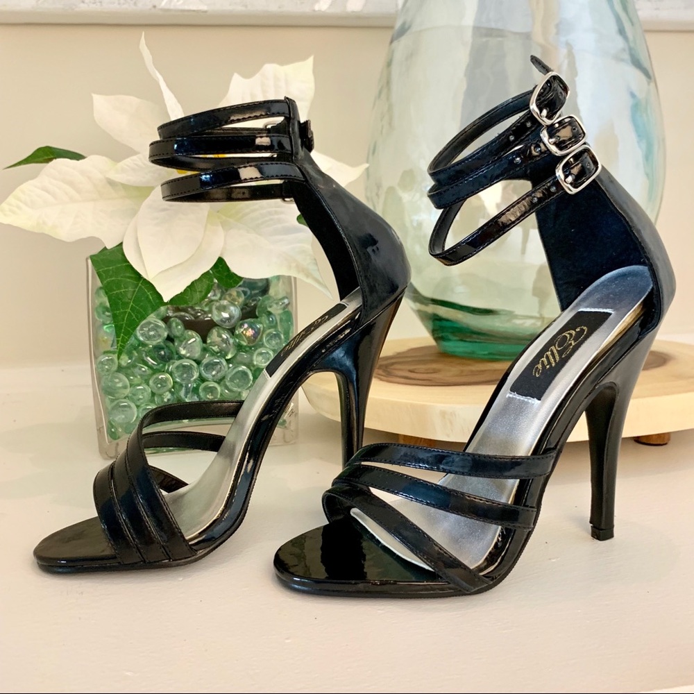 NWT - Ellie Strappy Patent Heels
